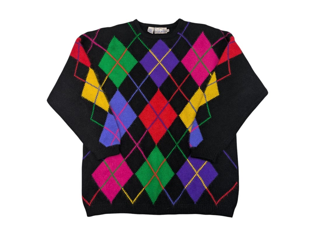 ヴィンテージ ラファエラ 90s アンゴラ ウール アーガイル柄 ニットセーター il_1080xN.6463414947_iwv1.jpg