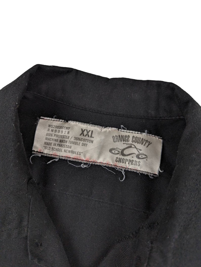 Y2k Vintage CHOPPERS Tshirt 2003 Orange County Choppers Button up