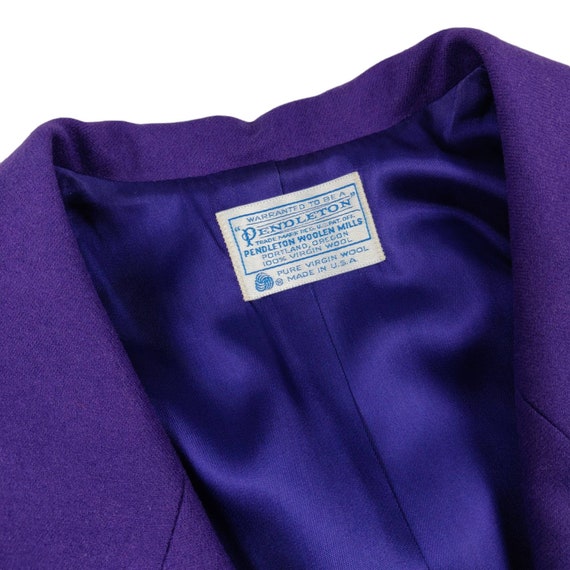 80s Vintage Pendleton Blazer: Purple Virgin Wool,… - image 8