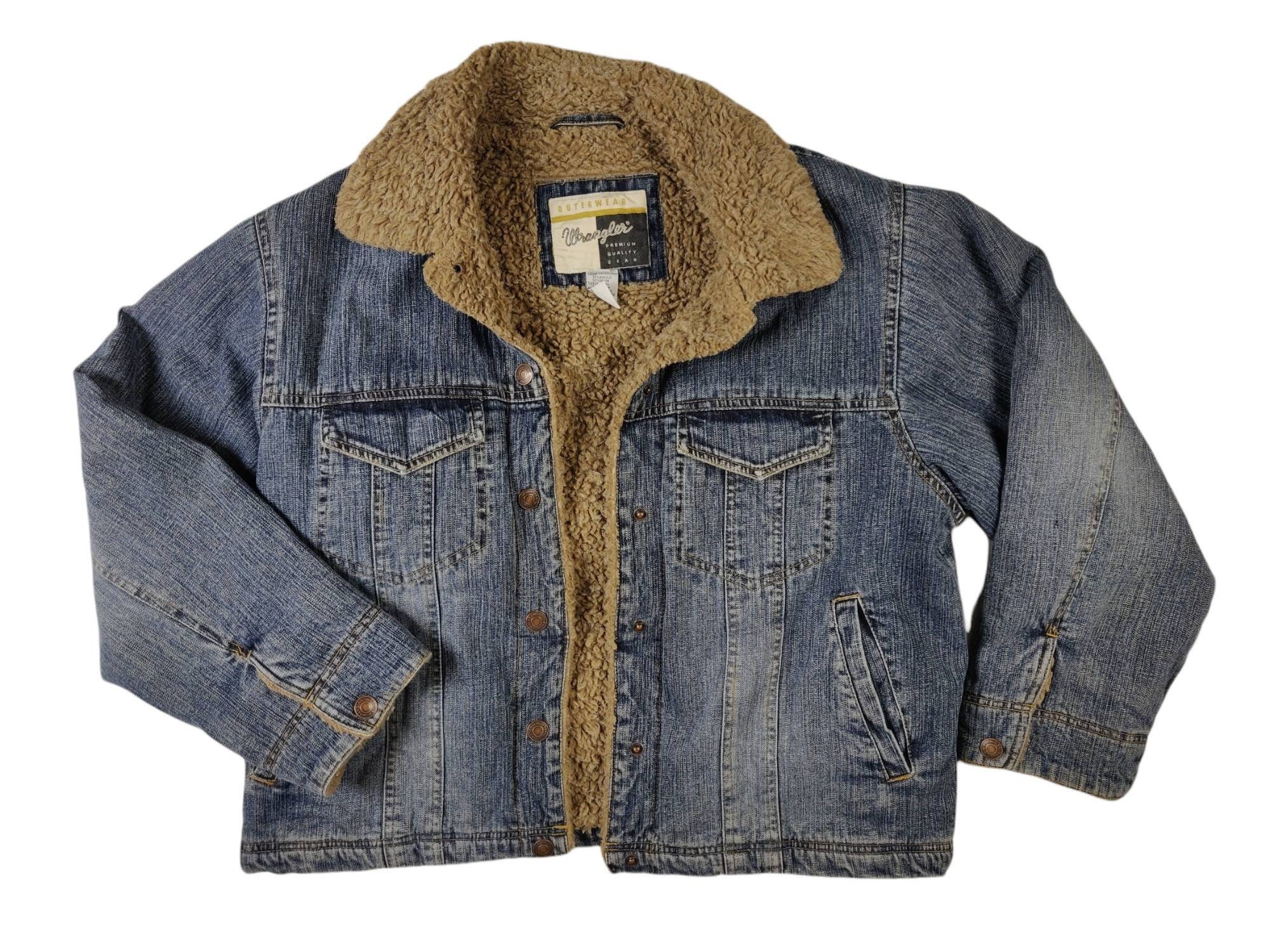 Vintage WRANGLER Denim Jacket Wrangler Jean Jacket Quilted - Etsy UK