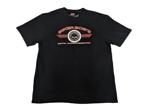 Harley Davidson Biker Bob's 20th Anniversary Graphic Tee (XL) - Etsy