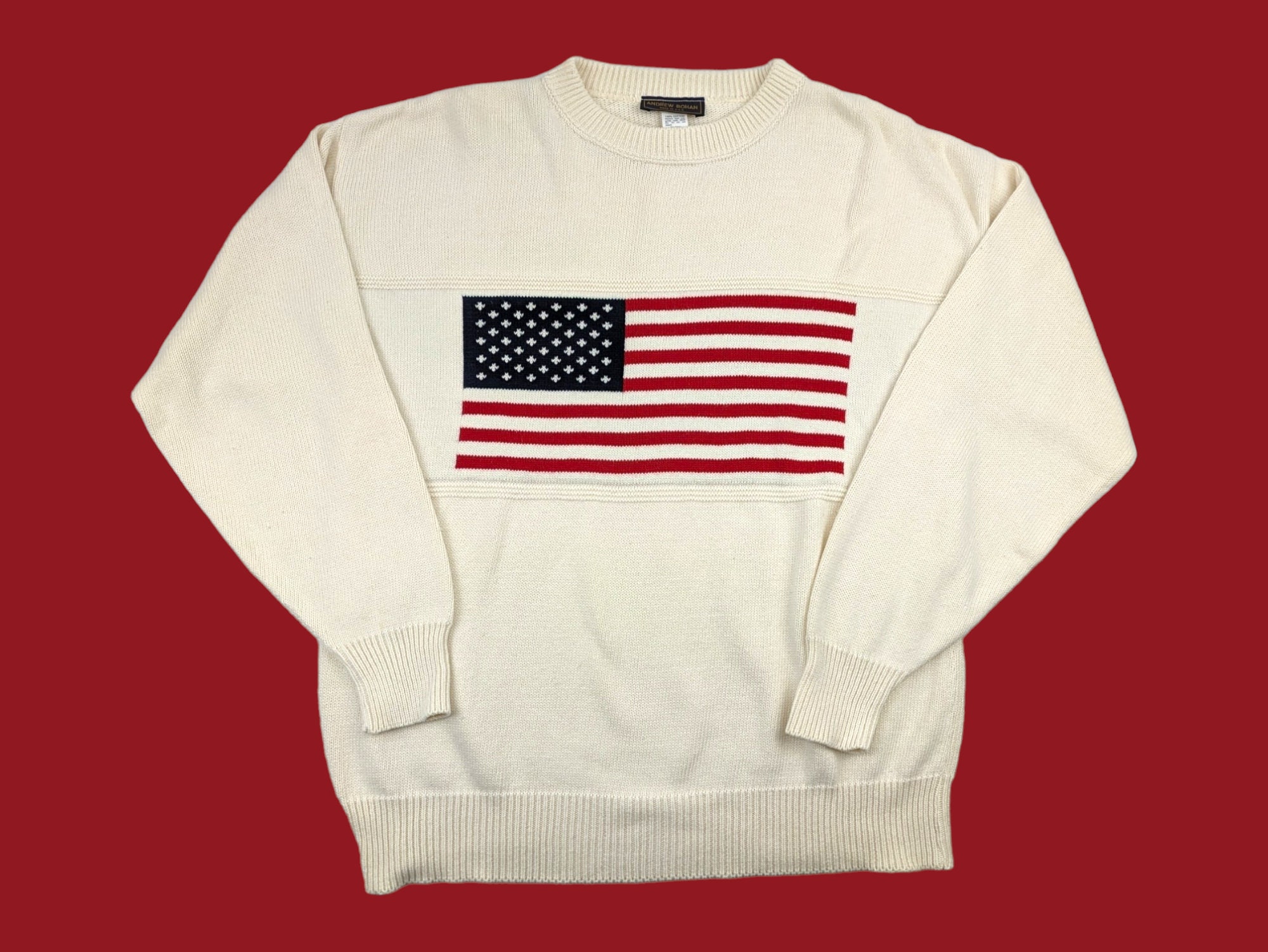 Rare Vintage 90's TOMMY HILFIGER USA American Flag Themed 