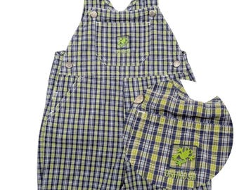 Vintage OshKosh B'Gosh Grodplädshorts Babystorlek 18 M