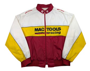 Mac Tools Racing Windbreaker Bomber Black Jacket Sz XL 1990s - Etsy