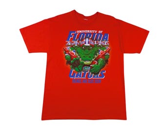 90s Vintage UF Gators T-Shirt: Orange and Blue, Fits Like Large