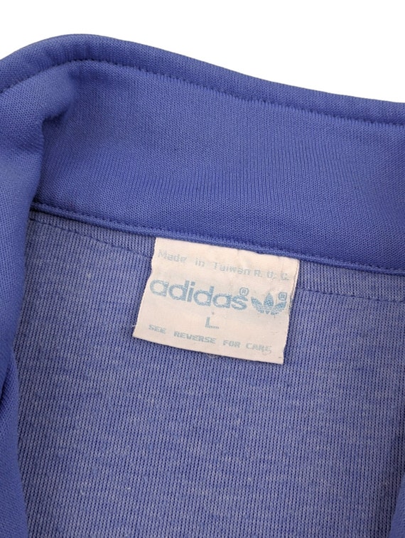 80s Vintage ADIDAS Jacket Embroidered Adidas Tref… - image 8