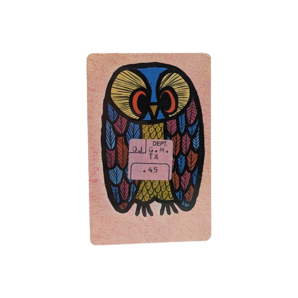 70s Vintage OWL Cards Retro Groovy 70s Owl Design Trump Brand Playing Cards Mid Century MCM Sealed Deck New in Plastic