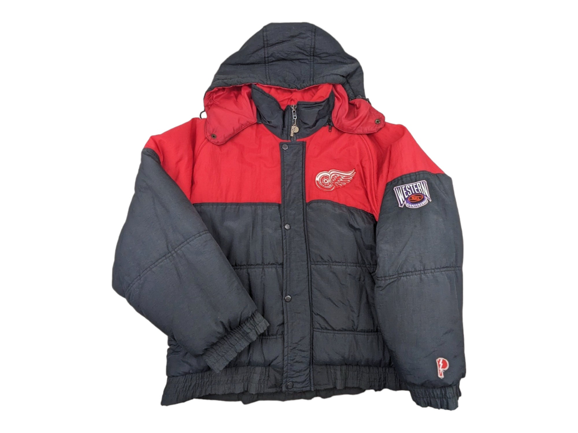 90s Vintage Red Wings Jacket Embroidered Detroit Red Wings
