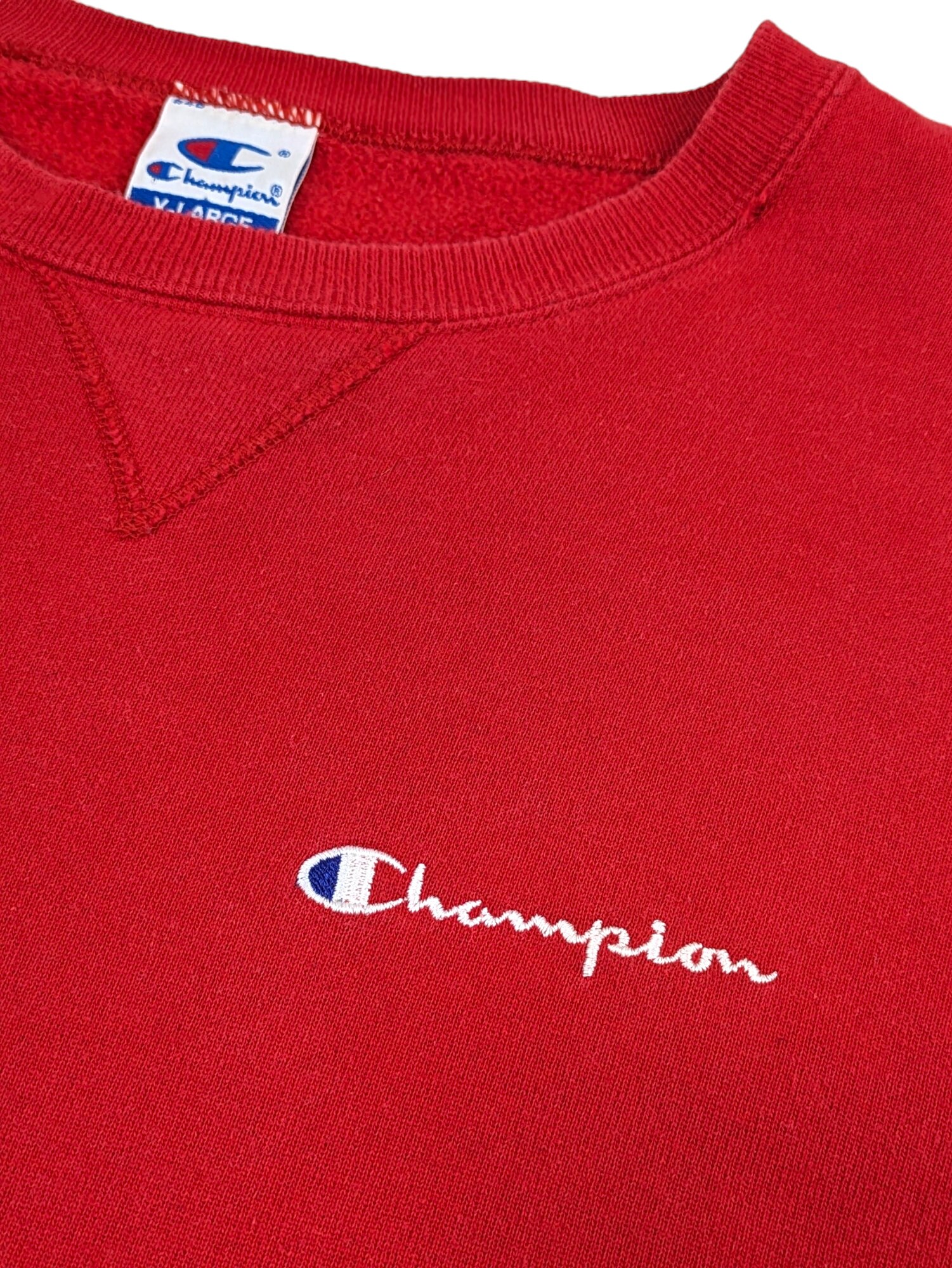 Buy 90s Vintage Champion Sweatshirt, Embroidered Red Pullover