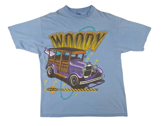90s Vintage CAR T-shirt Woody Graphic T 