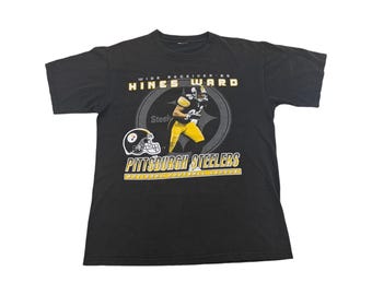 Vintage Hines Ward Steelers T-Shirt, NFL Football Grafik Tee (Größe L)