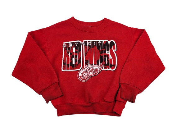 KIDS || 90's Vintage RED WINGS Sweatshirt Detroit… - image 2