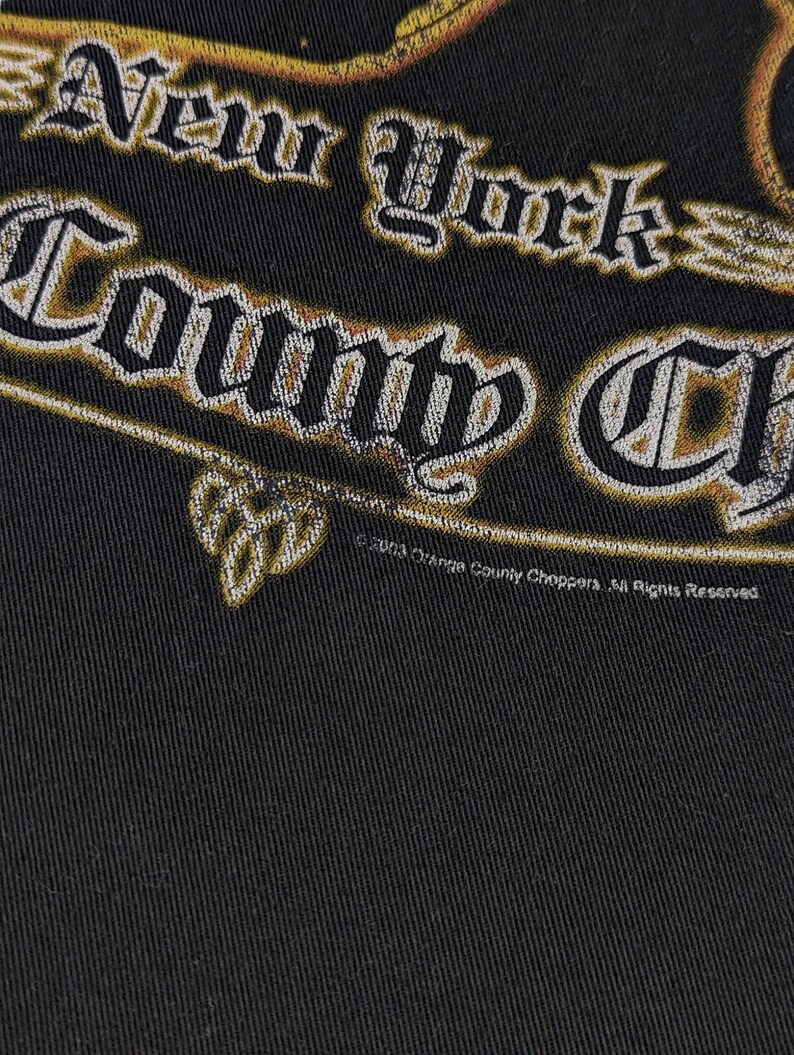 Y2k Vintage CHOPPERS Tshirt 2003 Orange County Choppers Button up