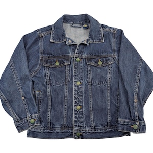 KIDS || Vintage OSHKOSH Jacket OshKosh B&#39;gosh Jean Jacket Dark Wash Denim Youth Kids Size 8