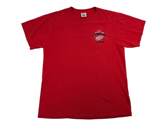 Vintage RED WINGS T-Shirt Embroidered 2002 Detroi… - image 2