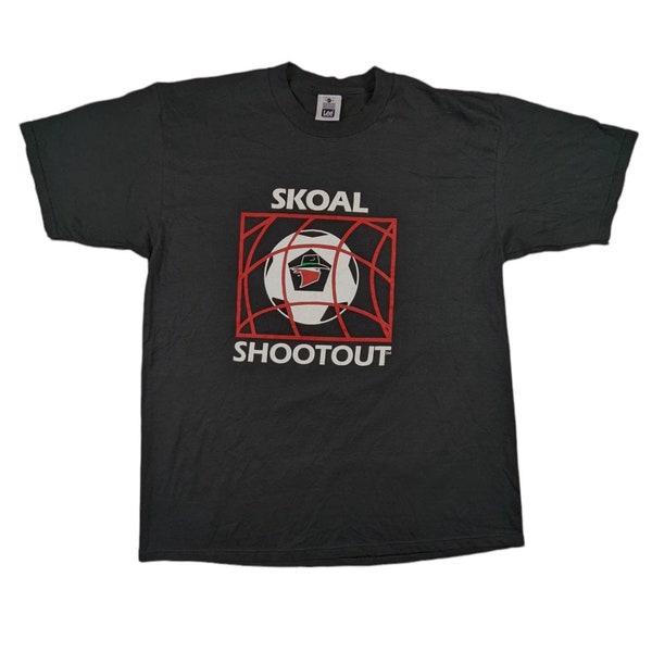 90s Vintage SKOAL T-Shirt Skoal Shootout Graphic Tee Tobacco Promo Shirt Skoal Bandit Soccer Black T-Shirt Size XL