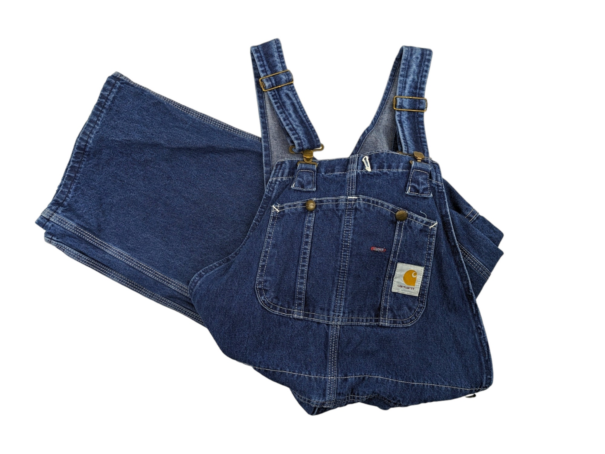 CARHARTT Overalls R07 DST Carhartt Denim Overalls Bib Overalls