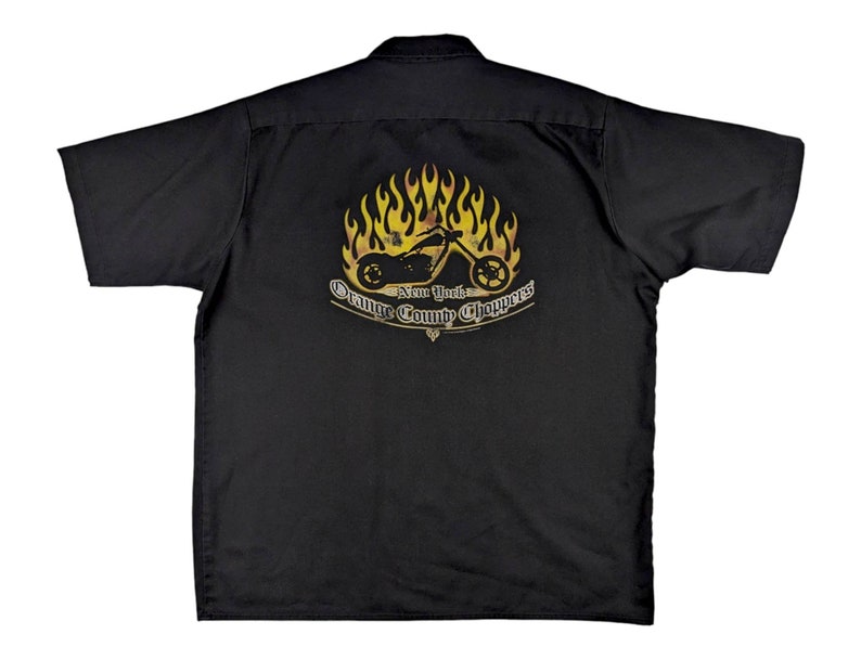 Y2k Vintage CHOPPERS Tshirt 2003 Orange County Choppers Button up