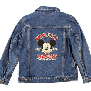 Vintage mickey mouse denim jacket - Etsy 日本
