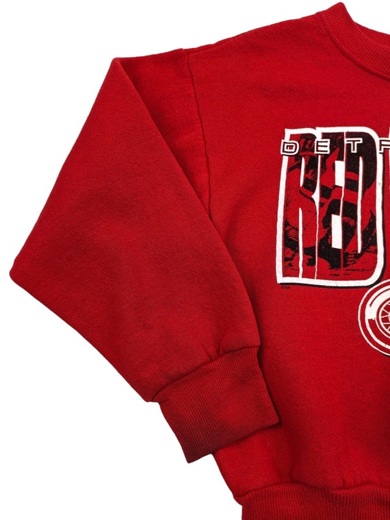 KIDS || 90's Vintage RED WINGS Sweatshirt Detroit… - image 7