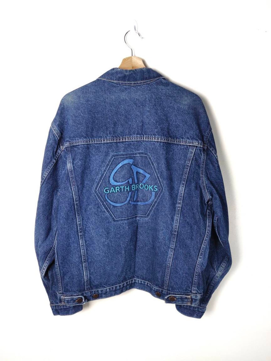 90s Vintage GARTH BROOKS Denim Jacket Country Music | Etsy