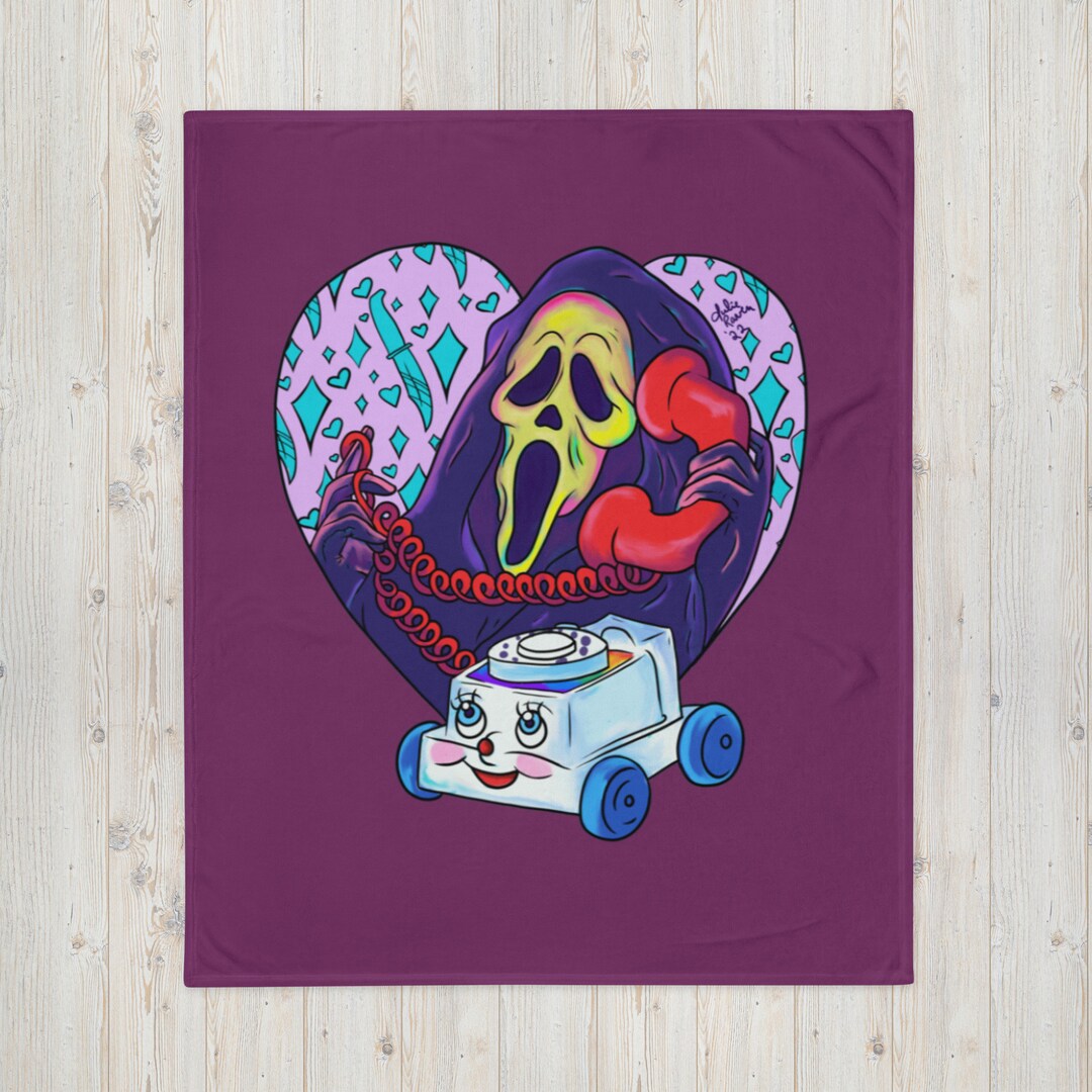 No U Hang up Throw Blanket ghostface, Scream, , Horror, Art, Cute