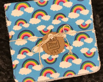 Handmade Baby Burp Cloths (Set of 3)