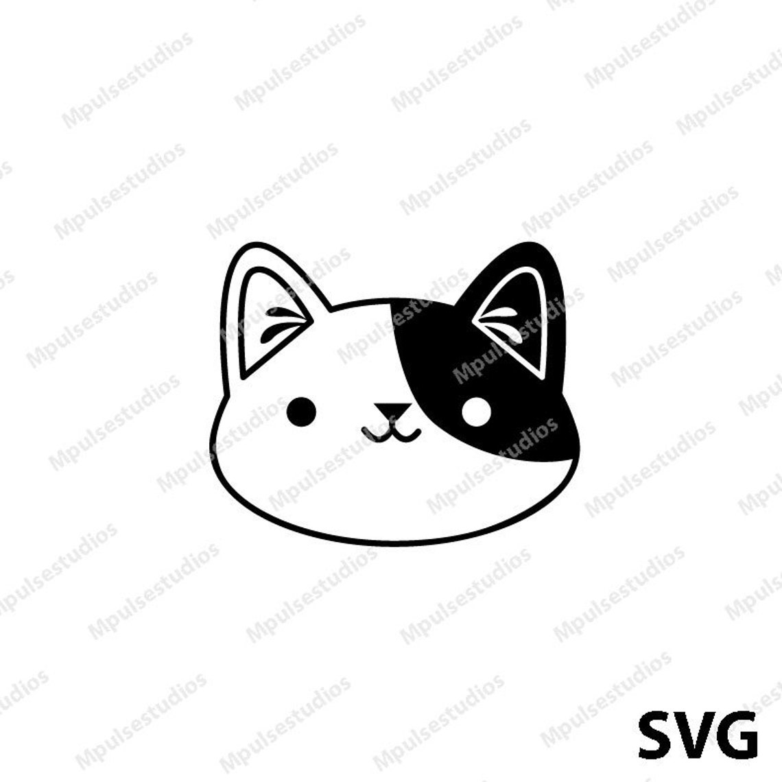 Cute Calico Cat Friend Cricut Silhouette Cameo Digital File - Etsy