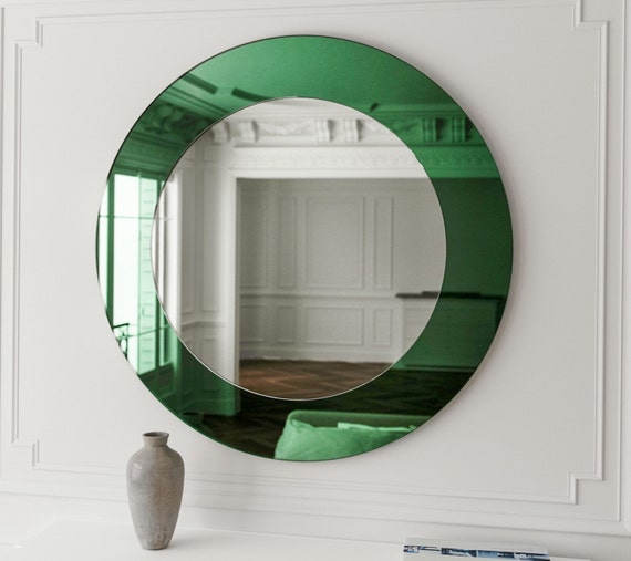 Deco Green Mirror Art Style Hanging Wall Made - Hanging Wall Mirror Deco Green Mirror Art Style Hanging Wall Made - Hanging Wall Mirror