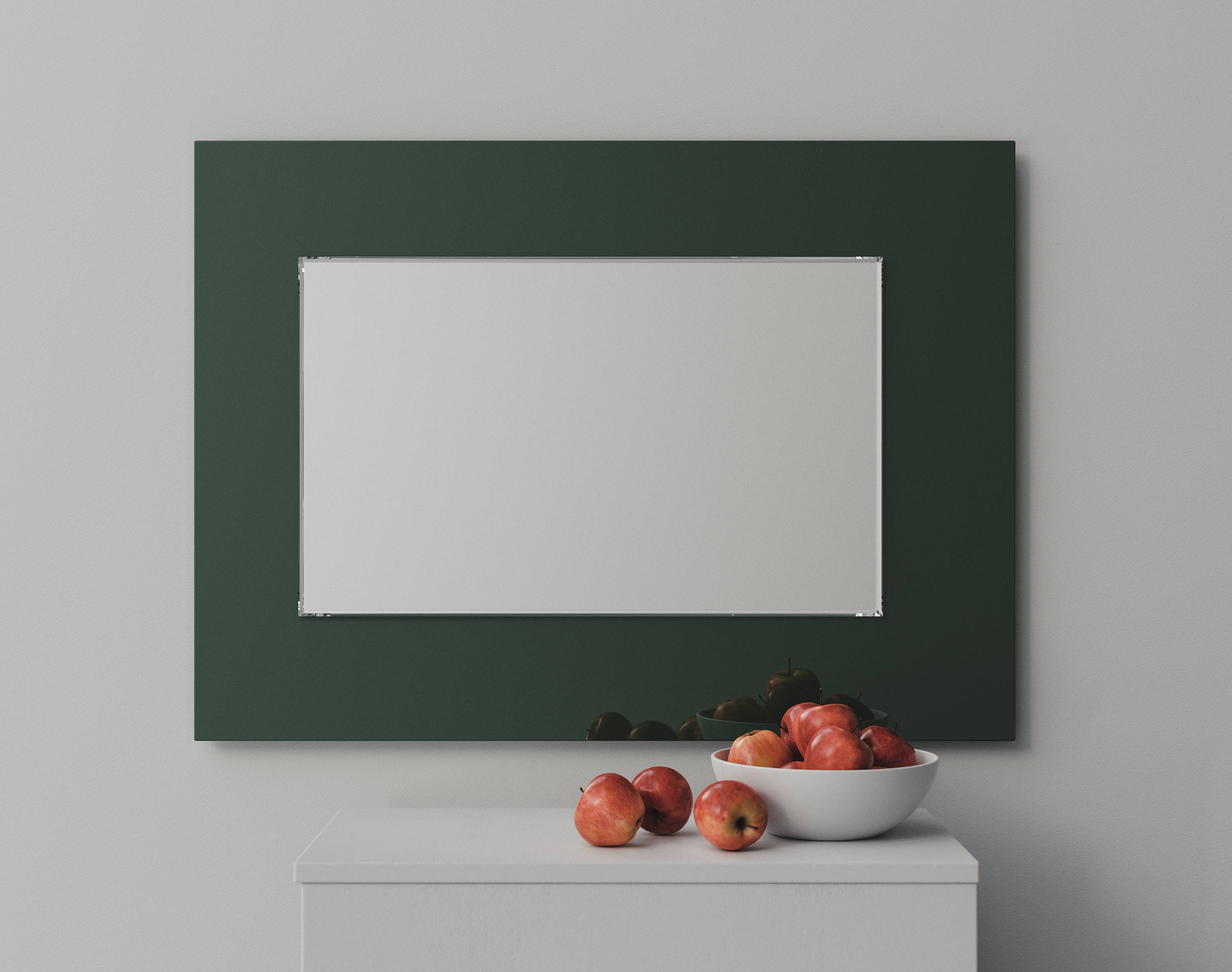 Green Wall Mirror. Modern green glass wall mirror perfect Etsy