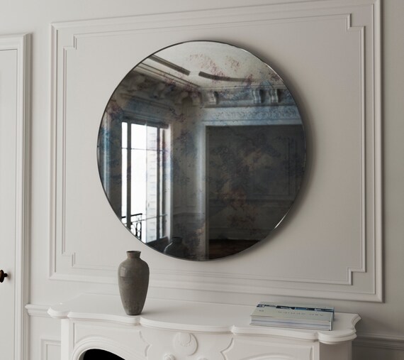 Antique Mirror Frameless European Style Wall Decor Antique Mirror Frameless
