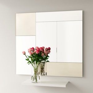 Custom 50 x 52 golden Deco mirror