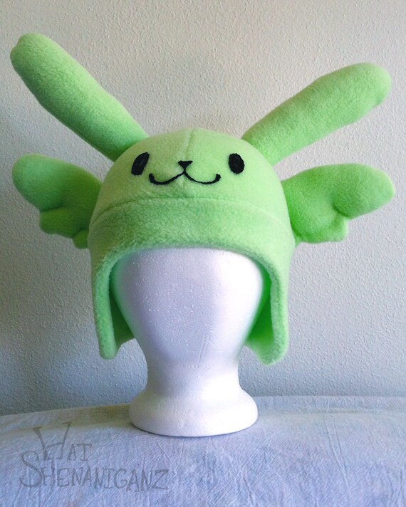 flying mint bunny plush
