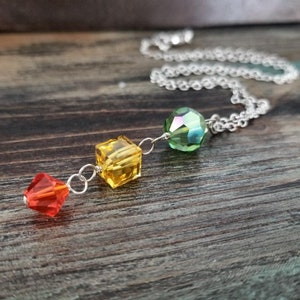 Swarovski Crystal Necklace, Crystal Necklace, Swarovski Necklace, Silver Necklace, Handmade Swarovski Necklace, Beaded Crystal Necklace