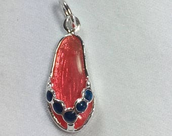 Bracelet Charm Sterling Silver Enameled