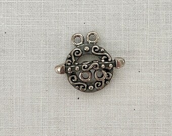 Toggle Clasp 2-Loop Silver