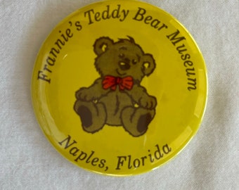 Teddy Bear Museum Pinback  Brochure 1980s Naples Florida