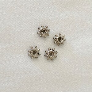 Sterling Silver 4 Rondelles Spacers 8 mm