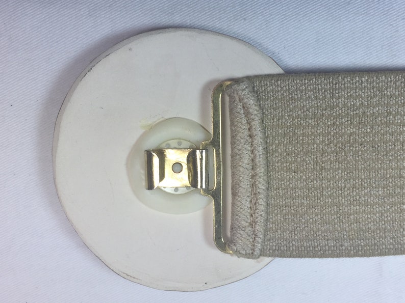 Ladies Belt Large Ceramic clasp shades of brown /& pink Tan elastic belt Free shipping.