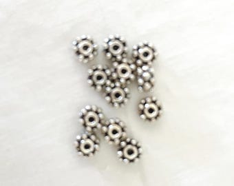 Beads Spacers 4 Sterling Silver 8mm