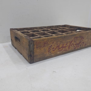 Wood Crate, Soda Crate,1955 Coca Cola Storage Crate, 24 slotCoca Cola crate, Photo Prop,