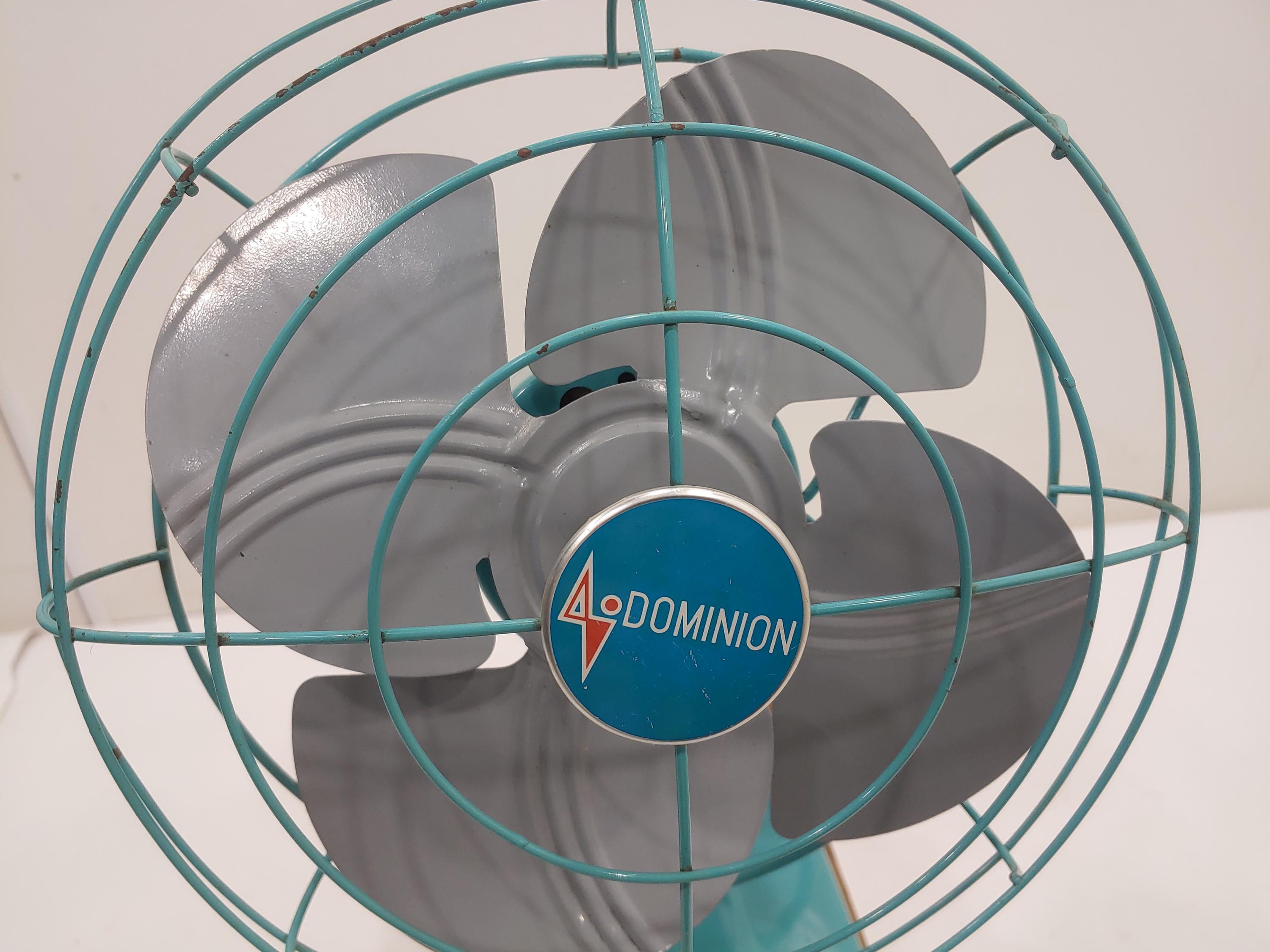 Vintage Oscillating Dominion Fan, Working Antique Fan, Old Table