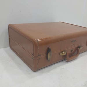 Vintage Suitcase, Luggage, Samsonite Brown Tapered Suitcase, Stacking Suitcase, Photo Prop