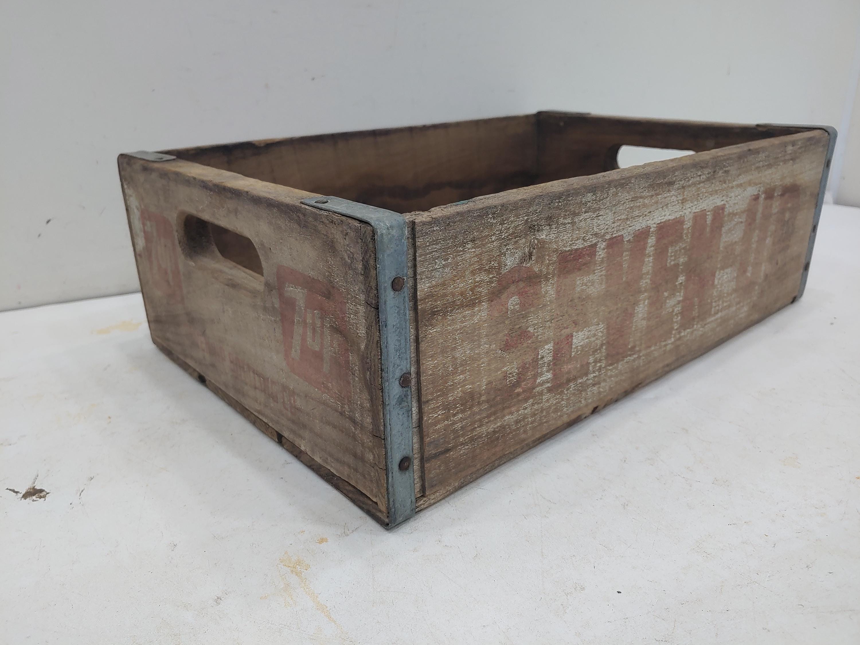 vintage USA70's 7up wood crate 木箱 Vintage 7UP Wood Crate - Etsy