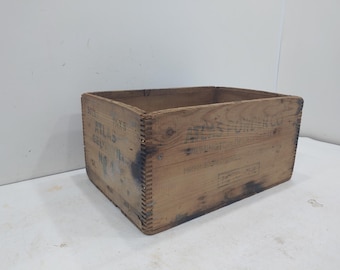 Vintage, houten dynamietkrat, houten kist, rustieke houten explosieve krat, antieke houten kist,