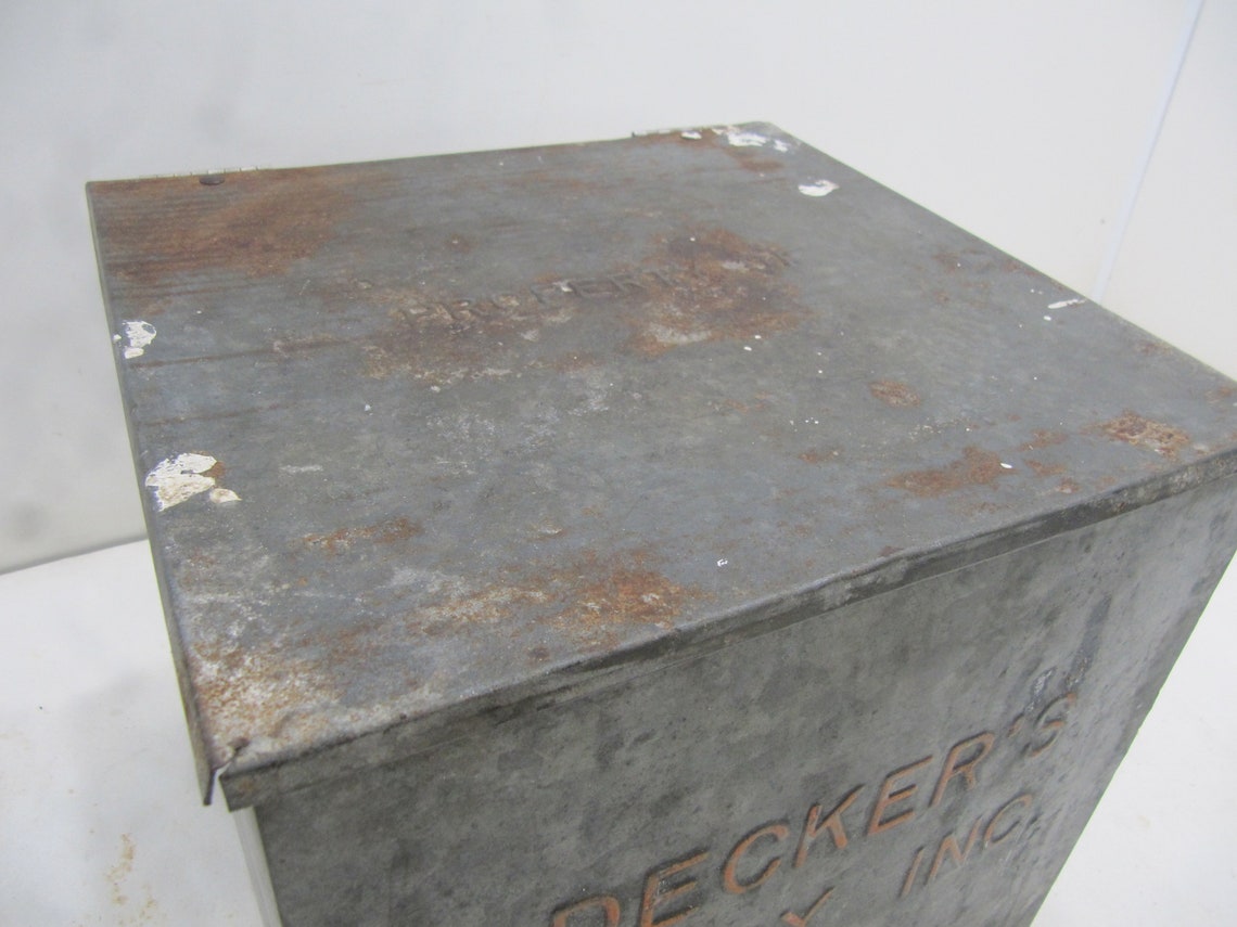 Metal Vintage Milk Cooler Tin Milk Insulated Porch Milk Box Etsy