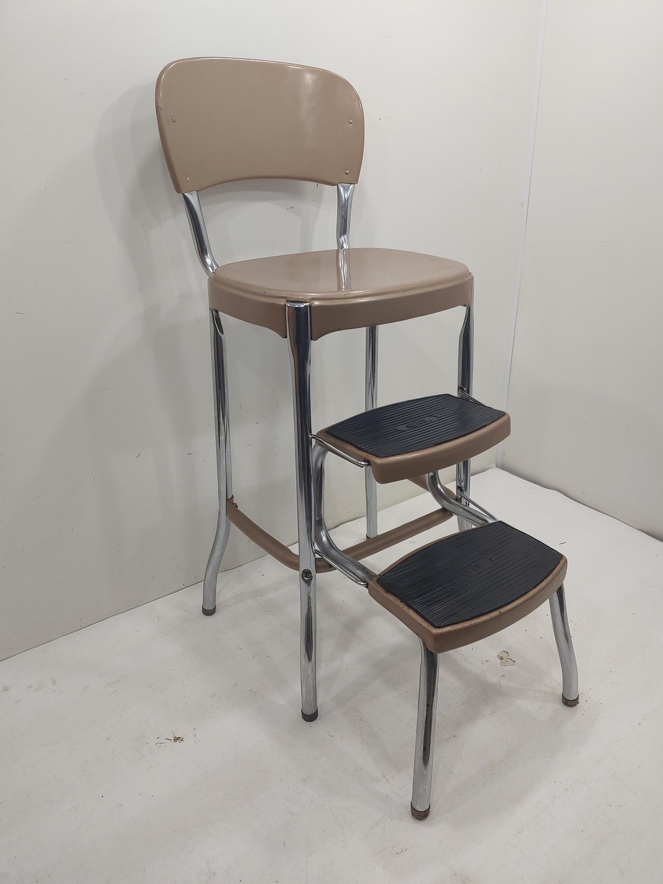 その他 COSCO Step up chair COSCO Stylaire Steel Retro Chair Step Stool with Flip-Up Vinyl