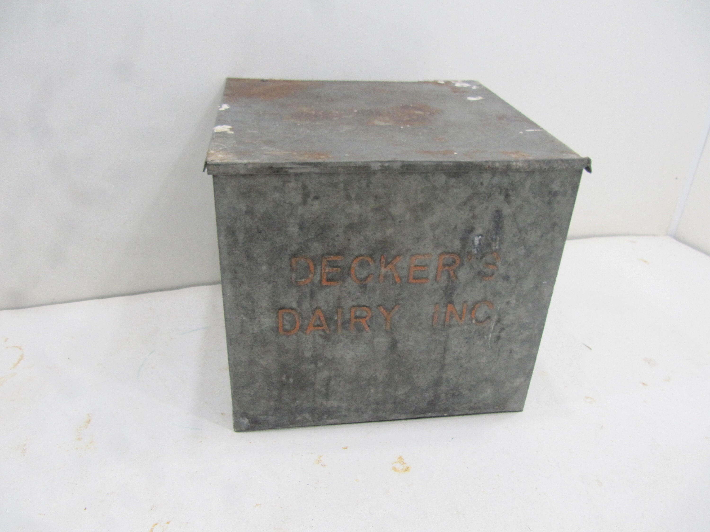 Metal Vintage Milk Cooler Tin Milk Insulated Porch Milk Box Etsy