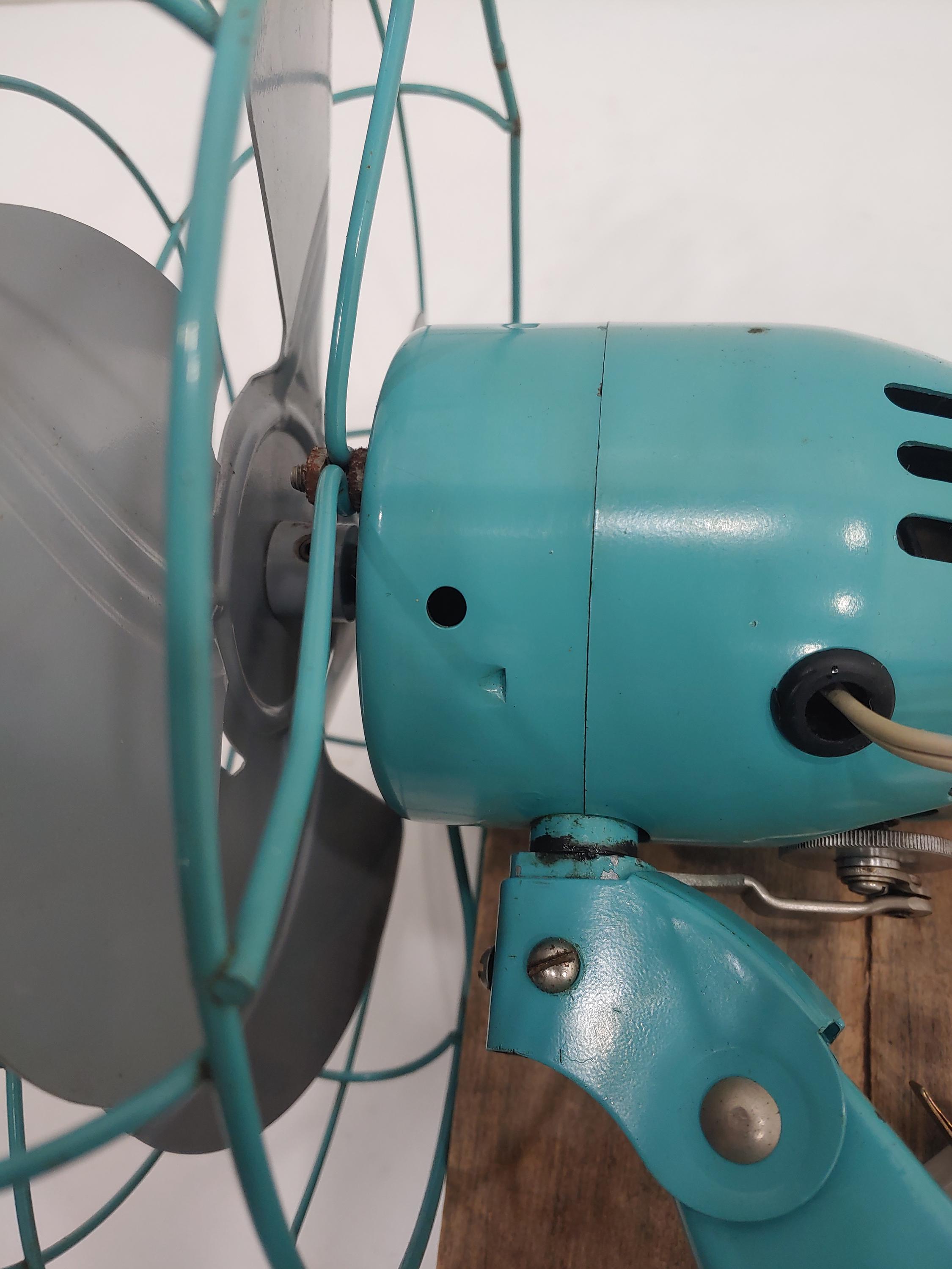 Vintage Oscillating Dominion Fan, Working Antique Fan, Old Table