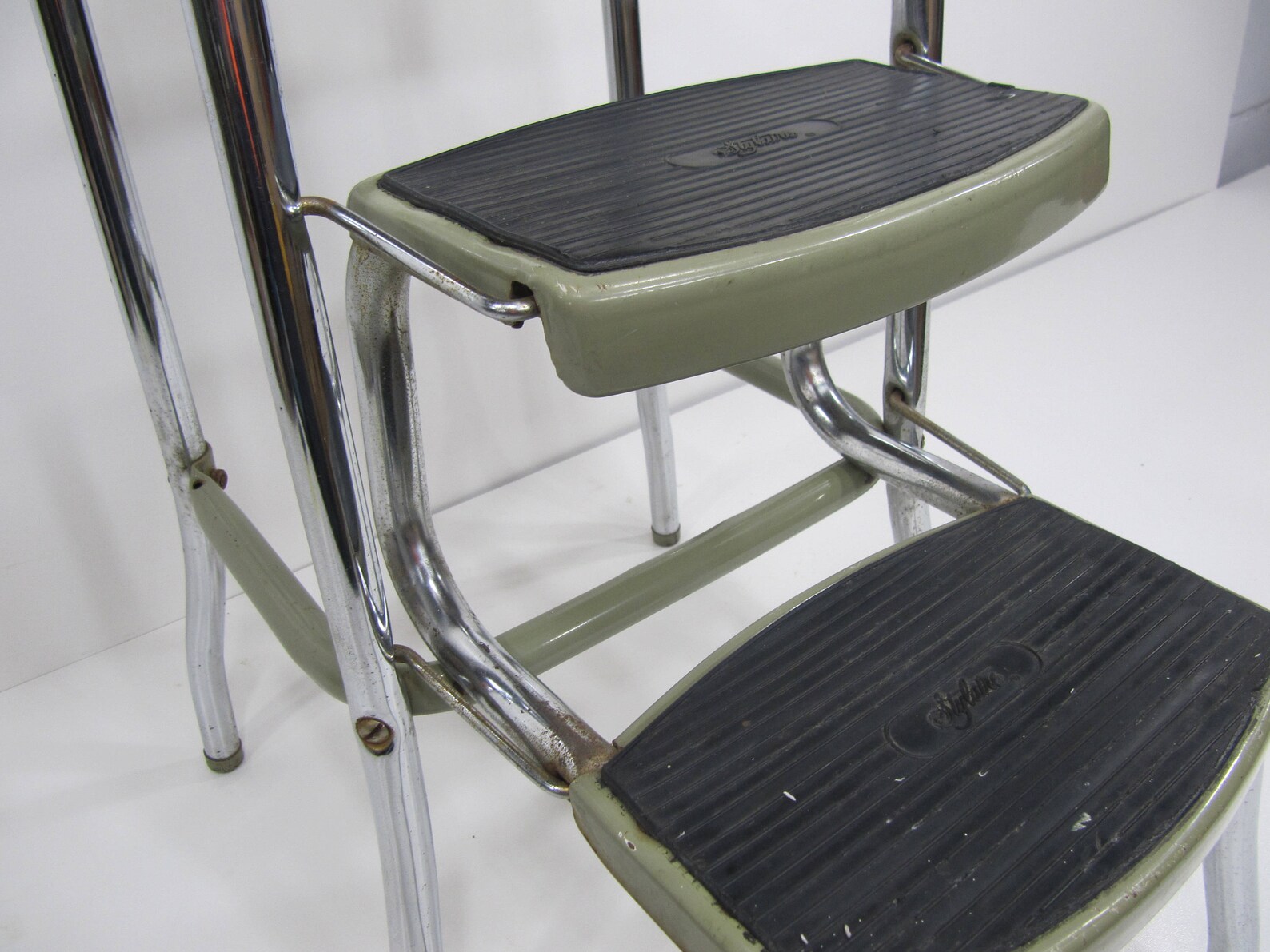 Vintage Step Stool Kitchen Stool Metal Step stool Foldout Etsy